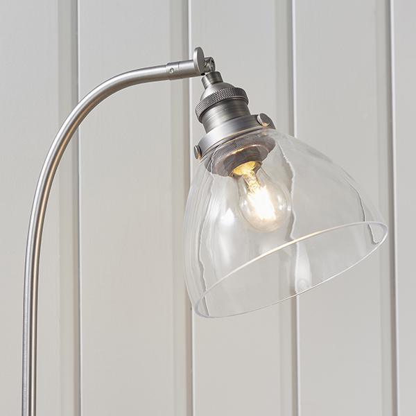 Hansen Brushed Stee l1lt Table Lamp by Endon Lighting living room close up