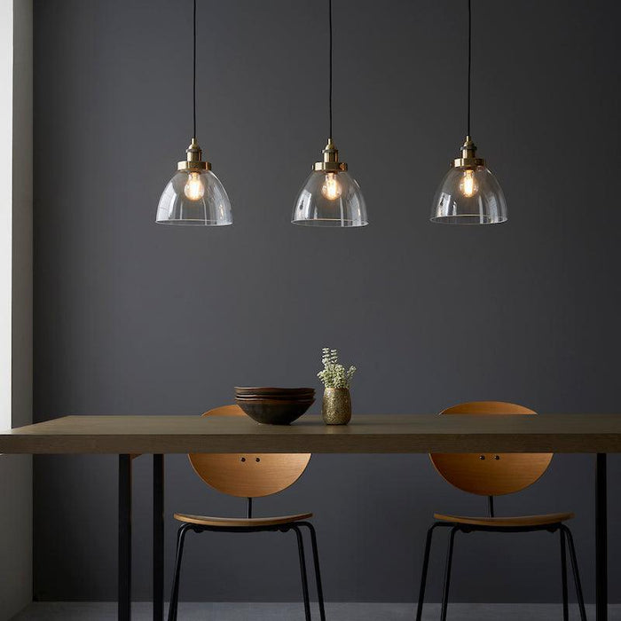 Endon Hansen Linear Brass Ceiling Light by Endon Lighting-Ceiling Pendant Lights-Endon Lighting living room close up Tiffany Lighting Direct