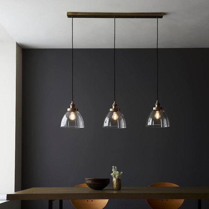 Endon Hansen Linear Brass Ceiling Light by Endon Lighting-Ceiling Pendant Lights-Endon Lighting living room 2nd close upTiffany Lighting Direct