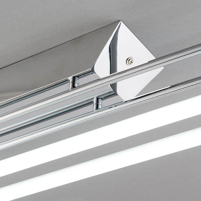 Endon Harper Chrome Finish LED Flush Ceiling Light - Large Living room close up