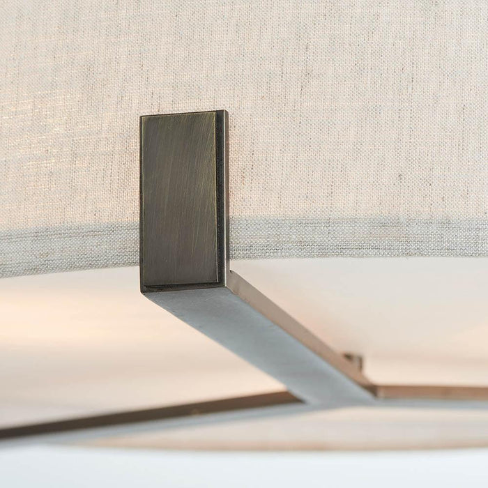 Endon Hayfield 3 Light Brushed Bronze Pendant Ceiling Light-Ceiling Pendant Lights-Endon Lighting living room close. up unlit Tiffany Lighting Direct