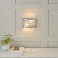 Traditional Flush And Semi Flush Ceiling Lights - Hudson chrome Plate & crystal 2LT Semi Flush HUDSON-2WBCH setting