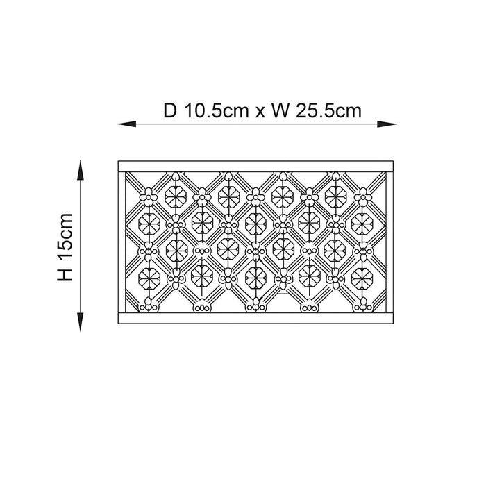 Endon Hudson Chrome & Crystal Double Wall Light — close-up detail