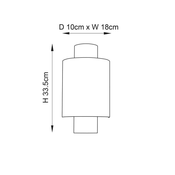 indara 1lt wall light by Endon Lighting Hallway lights Close Up