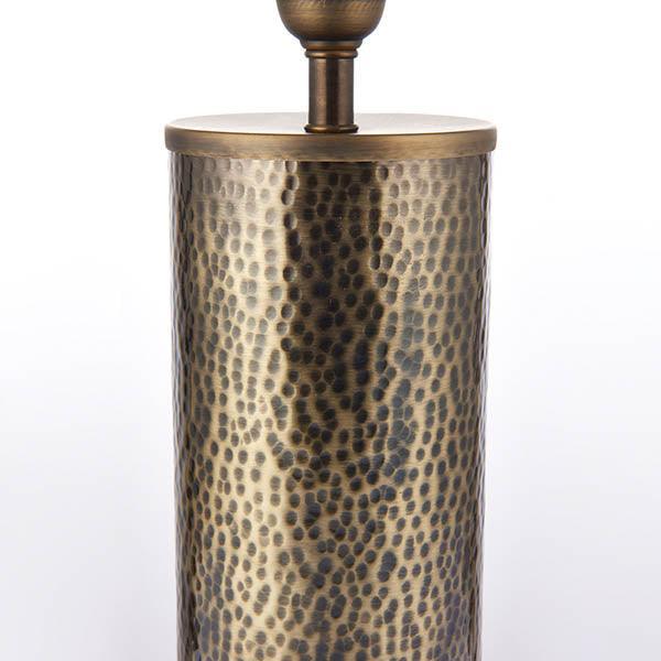Endon Indara Hammered Aged Bronze Table Lamp - Linen Shade-Endon Lighting-Living-Room-Tiffany Lighting Direct-[image-position]