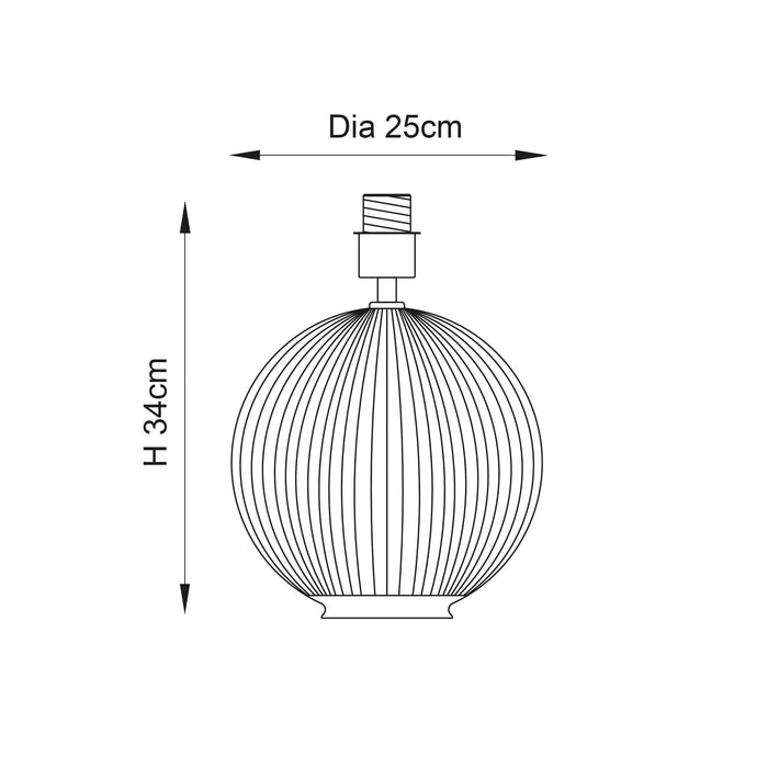 Endon Jemma Clear 1 light table lamp base only-Endon Lighting-Living-Room-Tiffany Lighting Direct-[image-position]
