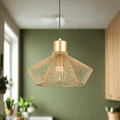 Endon Kimberley 1 Light Gold Ceiling Pendant by Endon Lighting — suits living rooms, dining rooms & hallways