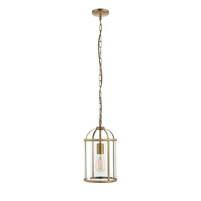 Endon Lambeth Brass Ceiling Lantern 1 Light 69454