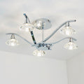 Traditional Flush & Semi Flush Ceiling Lights - Langella 5 Arm Chrome Finish Semi Flush Ceiling Light LANGELLA-5CH close up