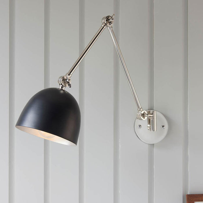 lehal nickel finish wall light 1 by Endon Lighting Living Room Close Up 123