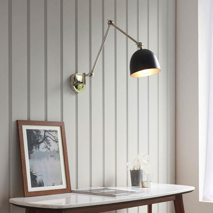 lehal nickel finish wall light 1 by Endon Lighting Bedroom Hero Shot