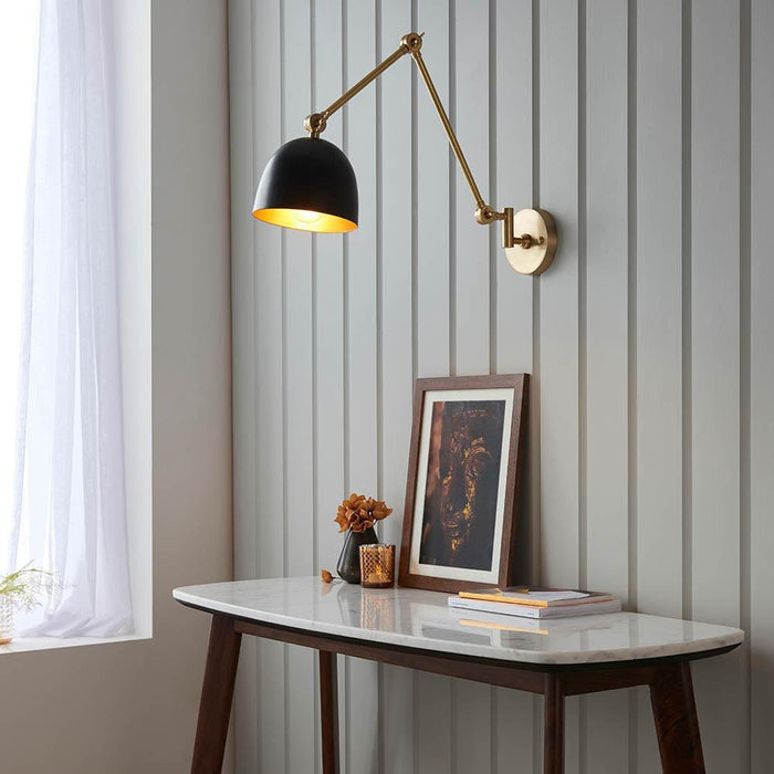 Lehal Brass Wall Light 93142,Endon Lighting,5