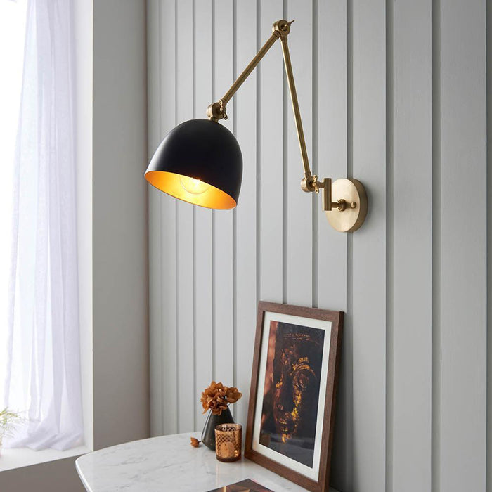 Lehal Brass Wall Light 93142,Endon Lighting, living room close up image