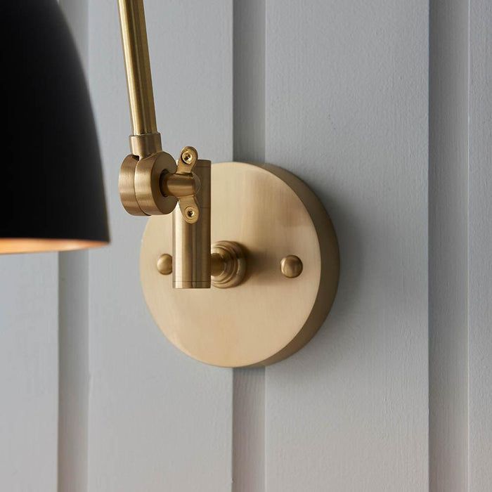 Lehal Brass Wall Light 93142,Endon Lighting dining room close up