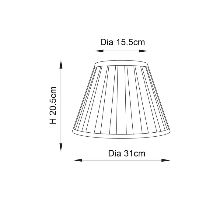 carla cream 12inch 1lt shade by Endon Lighting Living Room  Unlit Shot