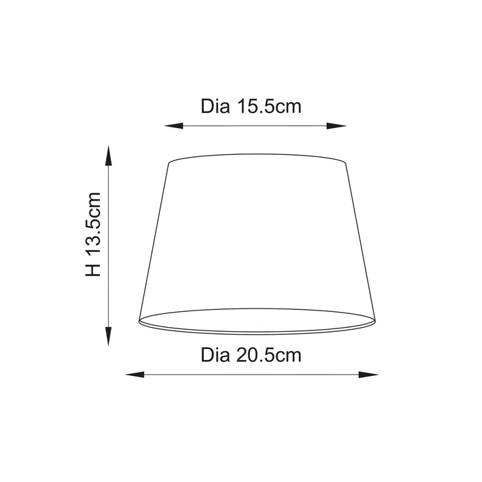 cici 1 grey lamp shade by Endon Lighting Bedroom Close Up Image