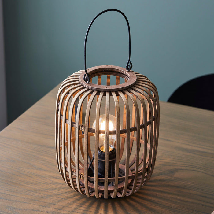 Endon Mathias 1 Light Table Lamp With Light Bamboo Cage-Endon Lighting-Living-Room-Tiffany Lighting Direct-[image-position]