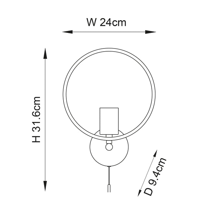 merola chrome finish bathroom wall light 1 by Endon Lighting Living room close up image
