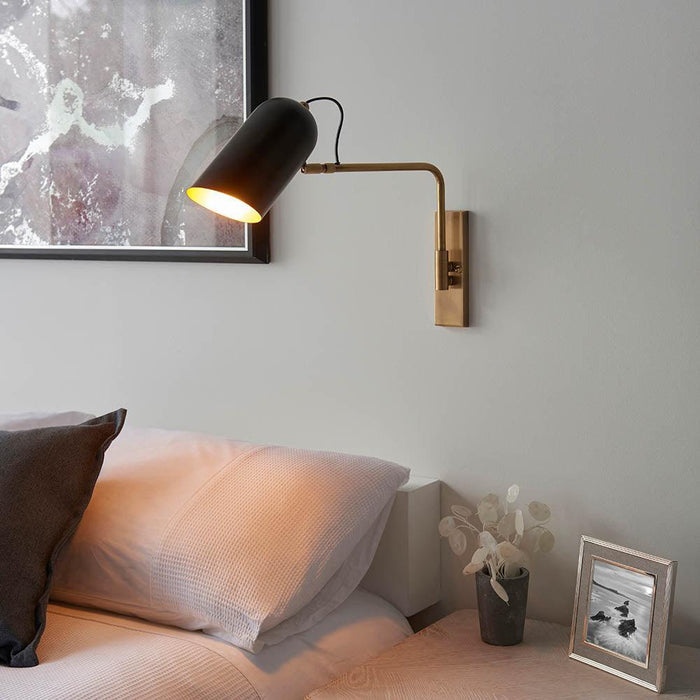 Navren Brass Wall Light 93145,Endon Lighting, living room close up image