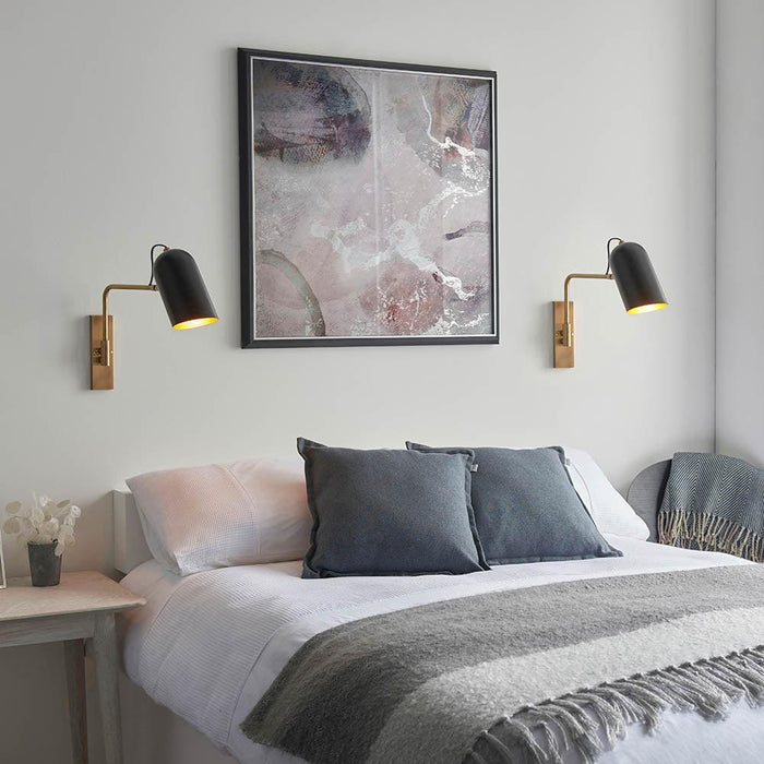 Navren Brass Wall Light 93145,Endon Lighting hallway light close up