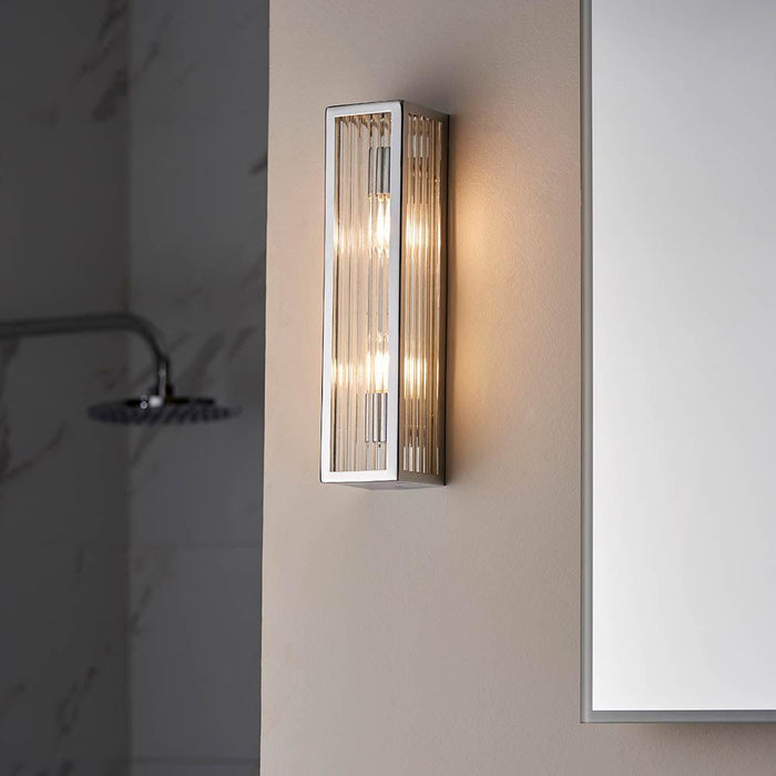 newham chrome finish bathroom wall light by Endon Lighting Living Room Family Shot