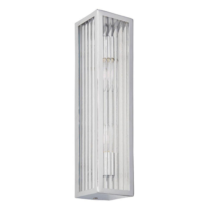 newham chrome finish bathroom wall light by Endon Lighting Bedroom Close Up Image