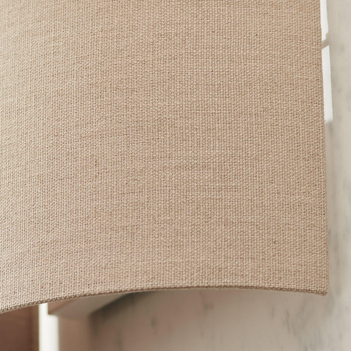Endon OBI 1 Light Natural Linen Wall Light 70335 - Shade  material detail