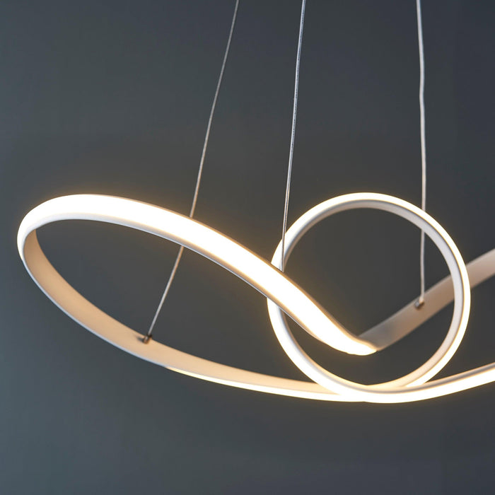 Endon Paradox 1 Light LED White & Acrylic Pendant - LED close-up