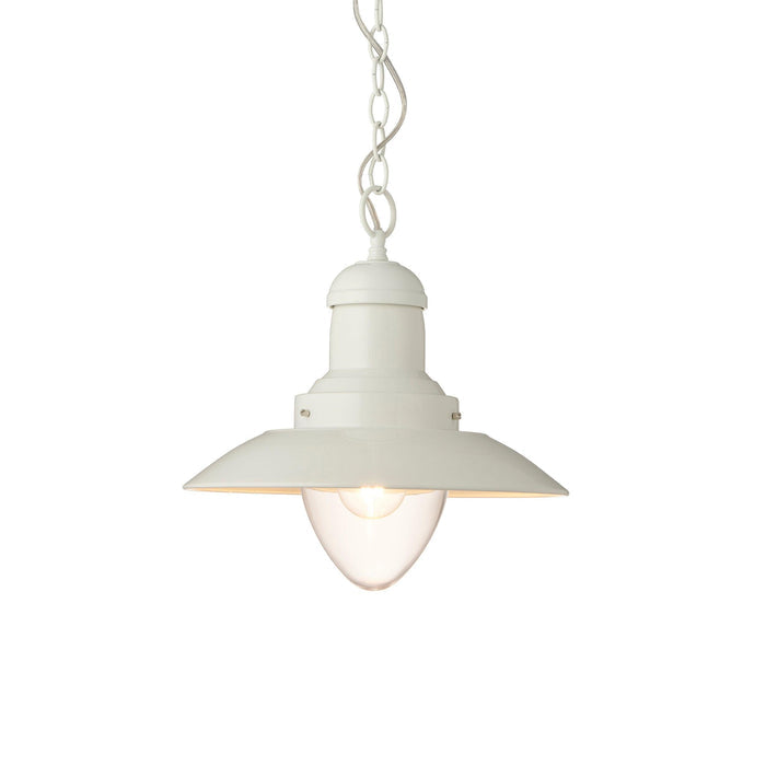 Endon Polperro 1 Light Cream Ceiling Pendant-Ceiling Pendant Lights-Endon Lighting Living Room Close Up Lighting Tiffany Lighting Direct