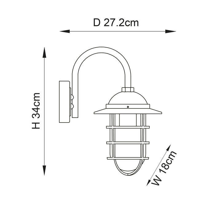 port outdoor wall light 96907 by Endon Lighting Kitchen Lights CLose Up