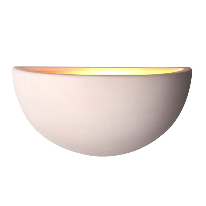 pride unglazed ceramic wall light by Endon Lighting Bedroom Hero Shot