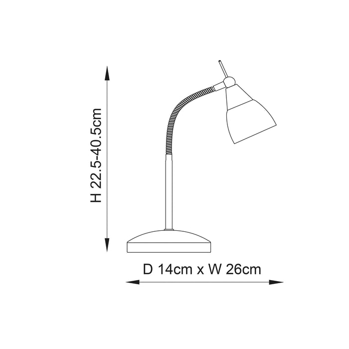 Endon Range Satin Chrome Finish & White Glass Table Lamp-Endon Lighting-Living-Room-Tiffany Lighting Direct-[image-position]