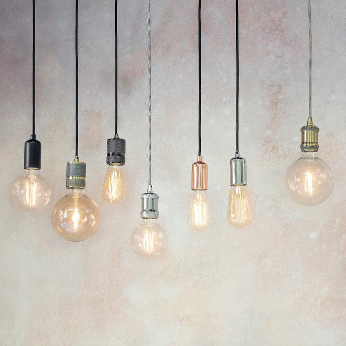 Studio 1lt Large Black Ceiling Pendant Light by Endon Lighting family