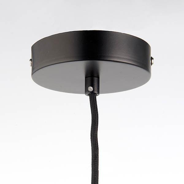Endon Studio 1 Light Medium Black Ceiling Pendant Light (Fixing Only)-Ceiling Pendant Lights-Endon Lighting living room close up Tiffany Lighting Direct
