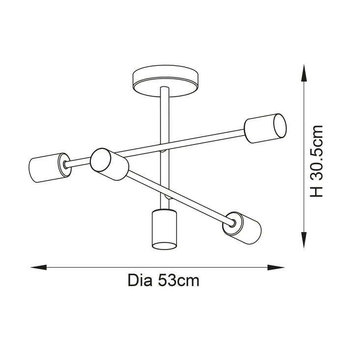 Studio 5 Brass 987886 dimmable Living Room Image 16