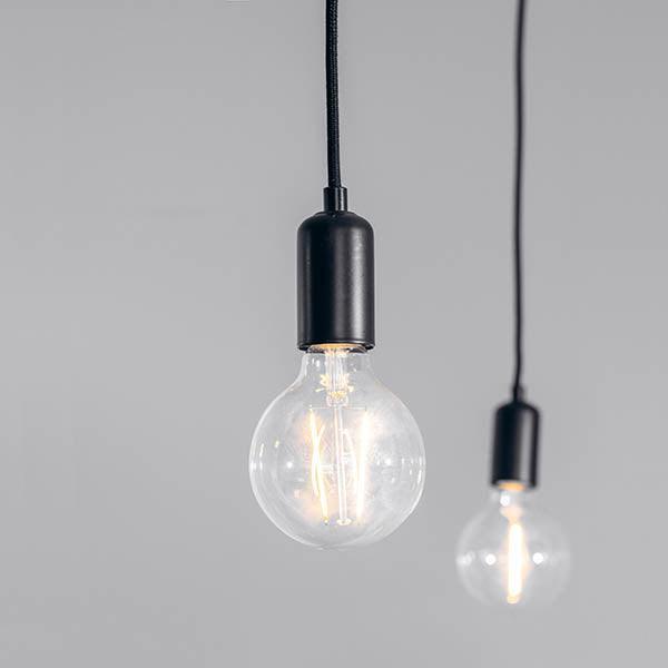 Endon Studio 6 Light Black Ceiling Pendant Light-Ceiling Pendant Lights-Endon Lighting living room close up Tiffany Lighting Direct