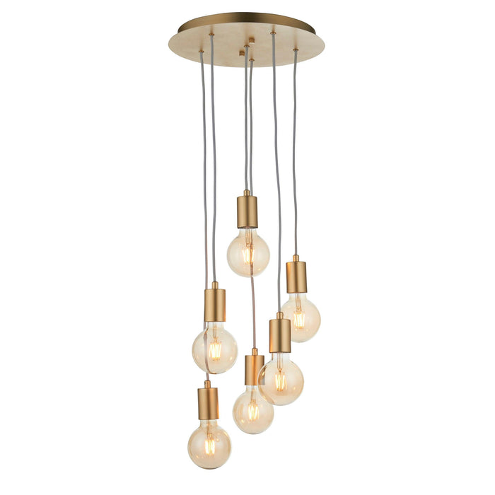Studio 6 Light Gold Pendant Ceiling Light 98136