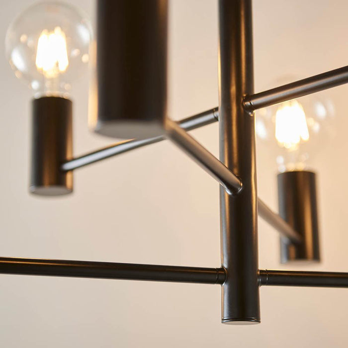Studio 6lt Semi Flush Black Ceiling Light 76502 detail Living Room Image 6