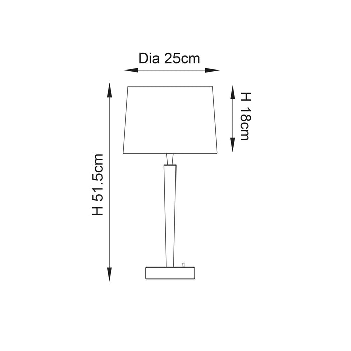 Endon Syon 1 Light Nickel Table Lamp With Mink Shade-Endon Lighting-Living-Room-Tiffany Lighting Direct-[image-position]