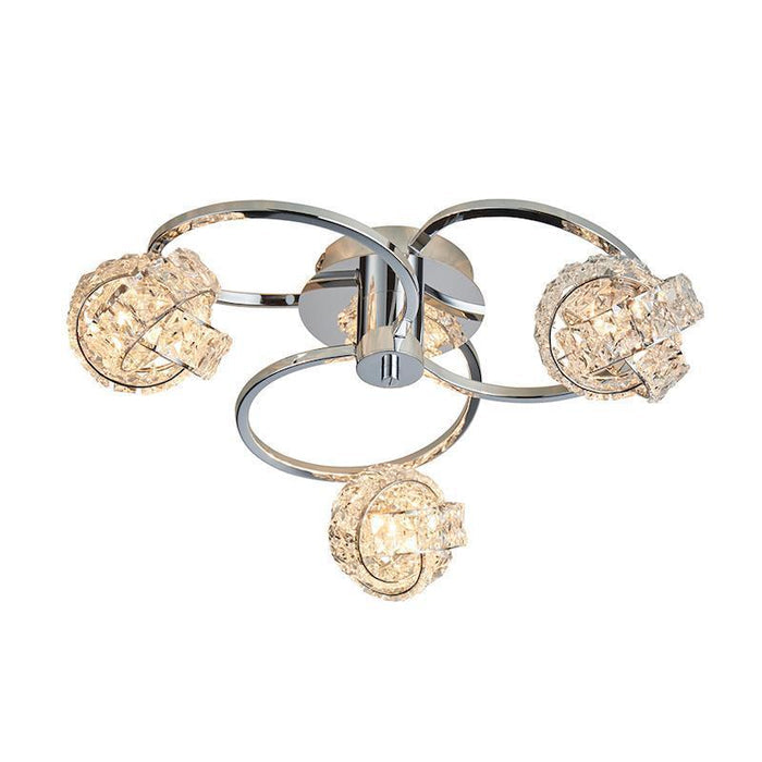 Talia 5lt Semi Flush Ceiling Light by Endon Lighting Living Room Image 1