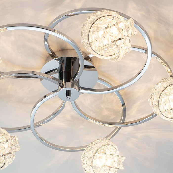 Talia 5lt Semi Flush Ceiling Light 76595 Living Room Image 3