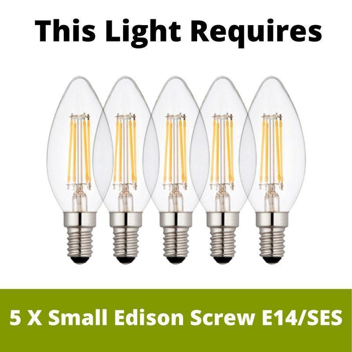 trafford antique silver finish 5 light chandelier LED Lamp Bulb Guide