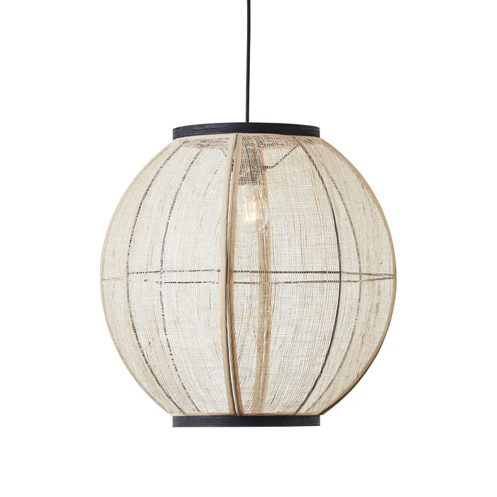 Endon Zaire Linen Adjustable Globe Ceiling Pendant-Ceiling Pendant Lights-Endon Lighting Living Room Lighting Tiffany Lighting Direct