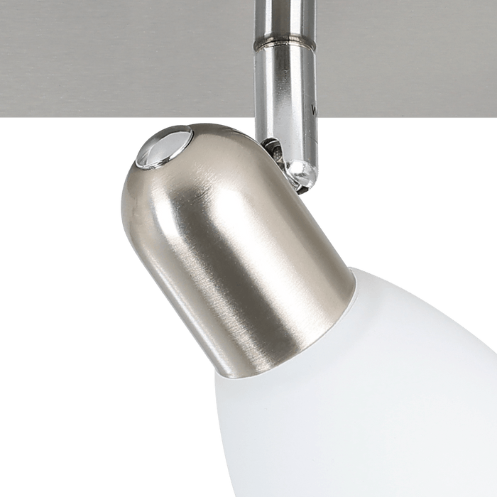 eglo enea nickel satin glass 3 light bar spotlight hallway lighting