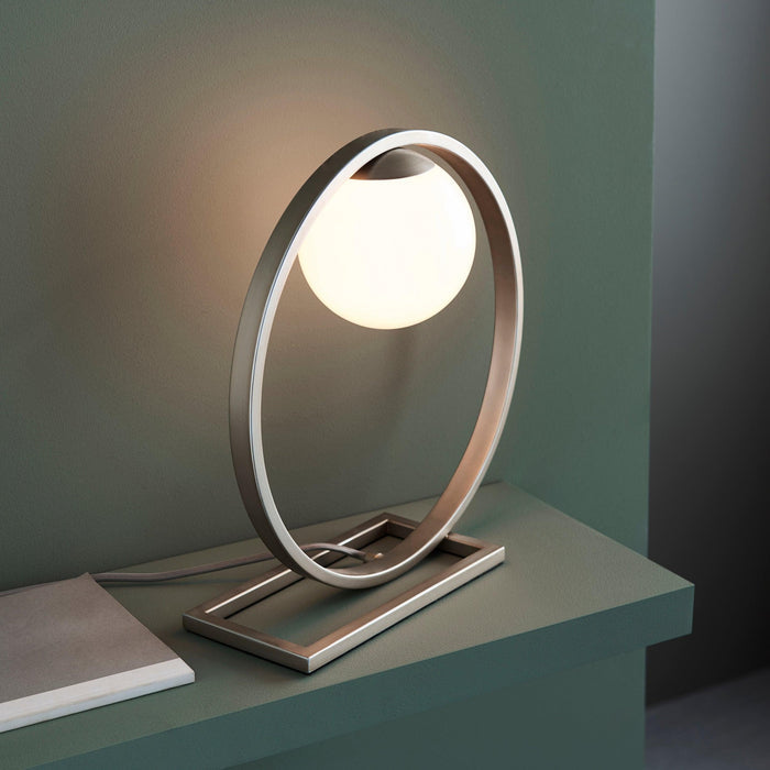 Primrose Silver Modern Table Lamp - Opal Glass Shade-Living Lights-Living-Room-Tiffany Lighting Direct-[image-position]