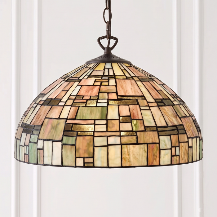Falling Water Tiffany Ceiling Light, single bulb fitting — alternate view