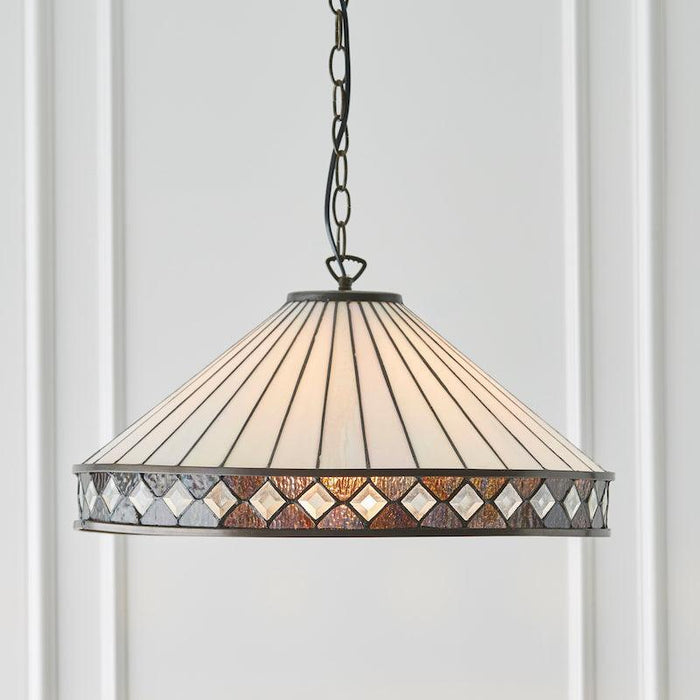 fargo tiffany large pendant light Hallway Lighting Close Up