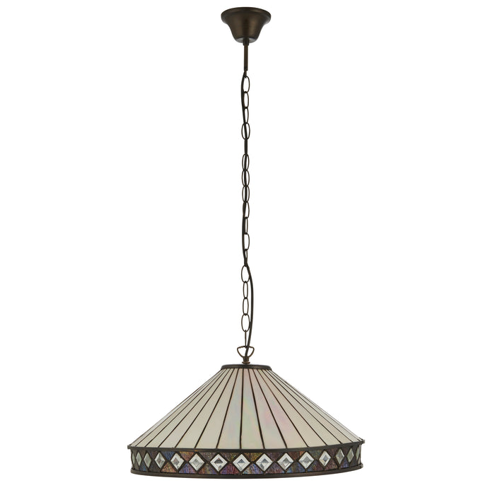 Fargo Large Tiffany Ceiling Light - 3 Bulb Fitting — product detail