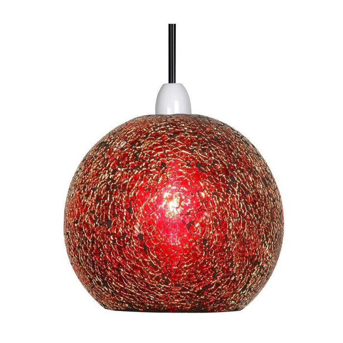Traditional Non Electric Pendant - Faro Red Mosiac Non Electric Pendant Ceiling 1401 RD