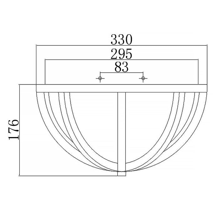 Feiss Allier Flush Mount 2 Light Wood Ceiling Light — close-up detail